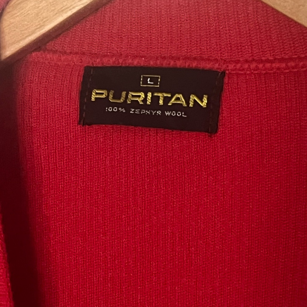 Vintage Puritans Womens Vest 100% Virgin Wool Red - Picture 3 of 8